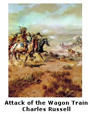 Attack of the Wagon Train by Charles Russell